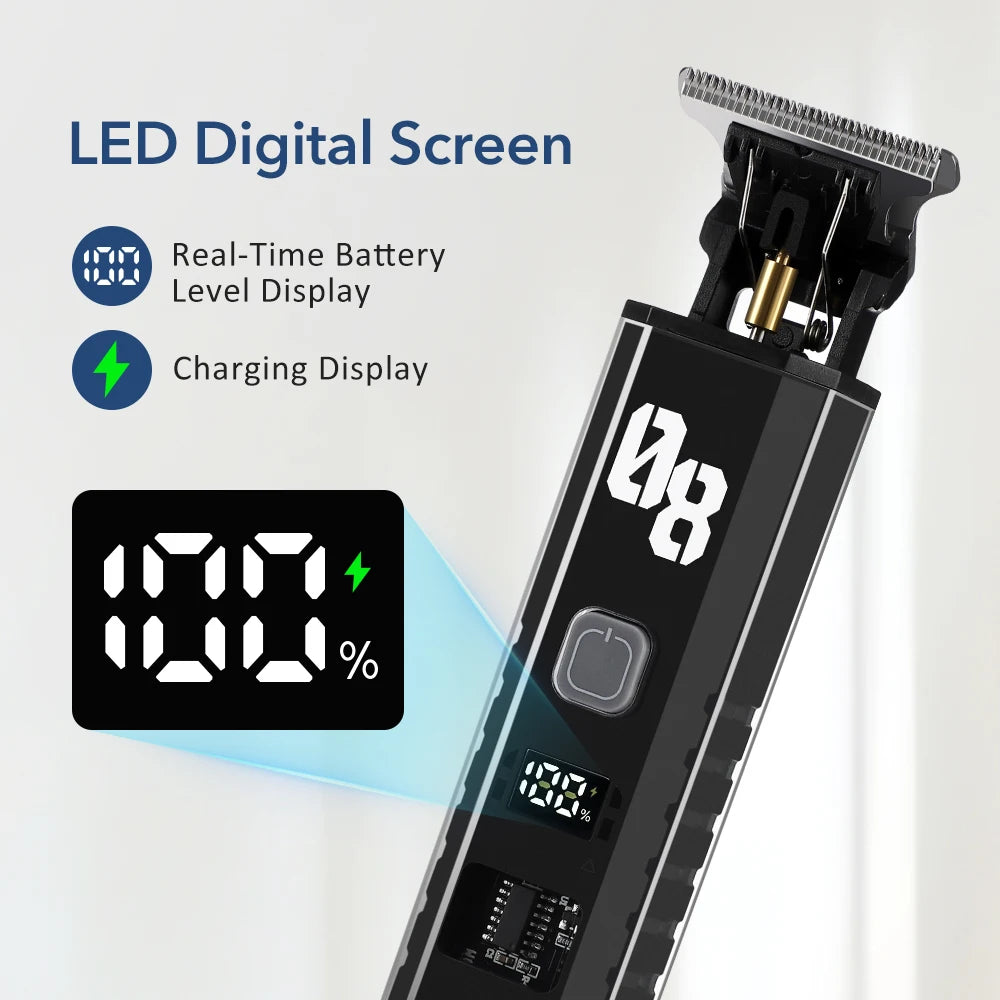 Professional Cordless Electric Hair Trimmer and Grooming Clipper
