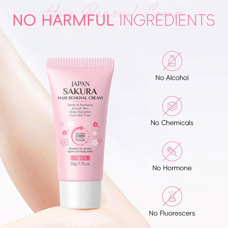 Painless Gentle Hair Removal Cream for Body and Intimate Areas - 3