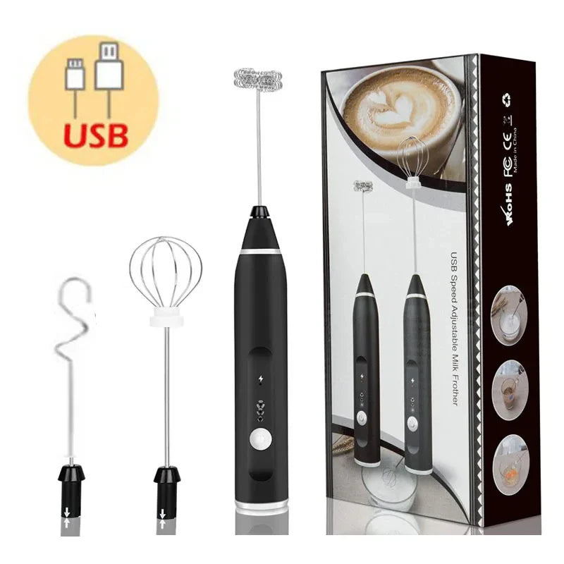 Rechargeable Electric Handheld Milk Frother and Whisk