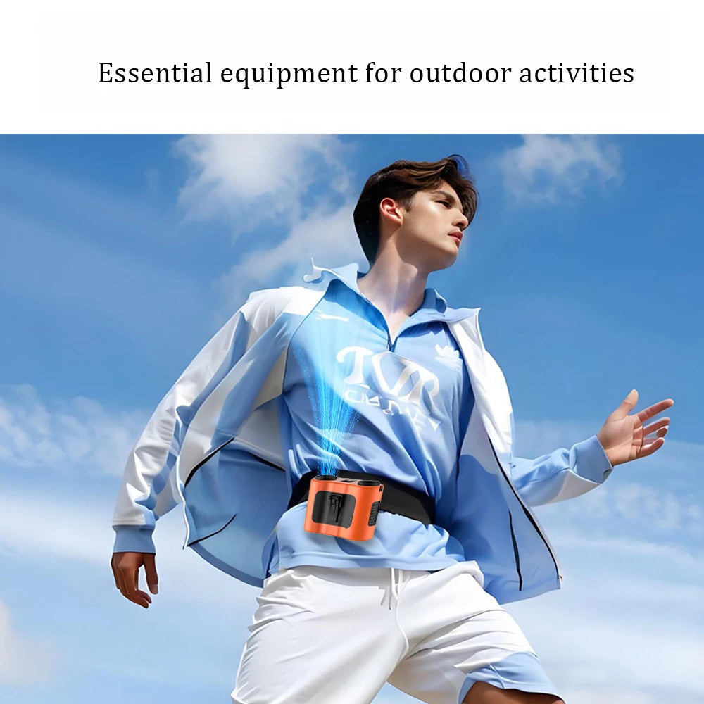 Portable Hands-Free Waist Clip Fan for Outdoor Cooling