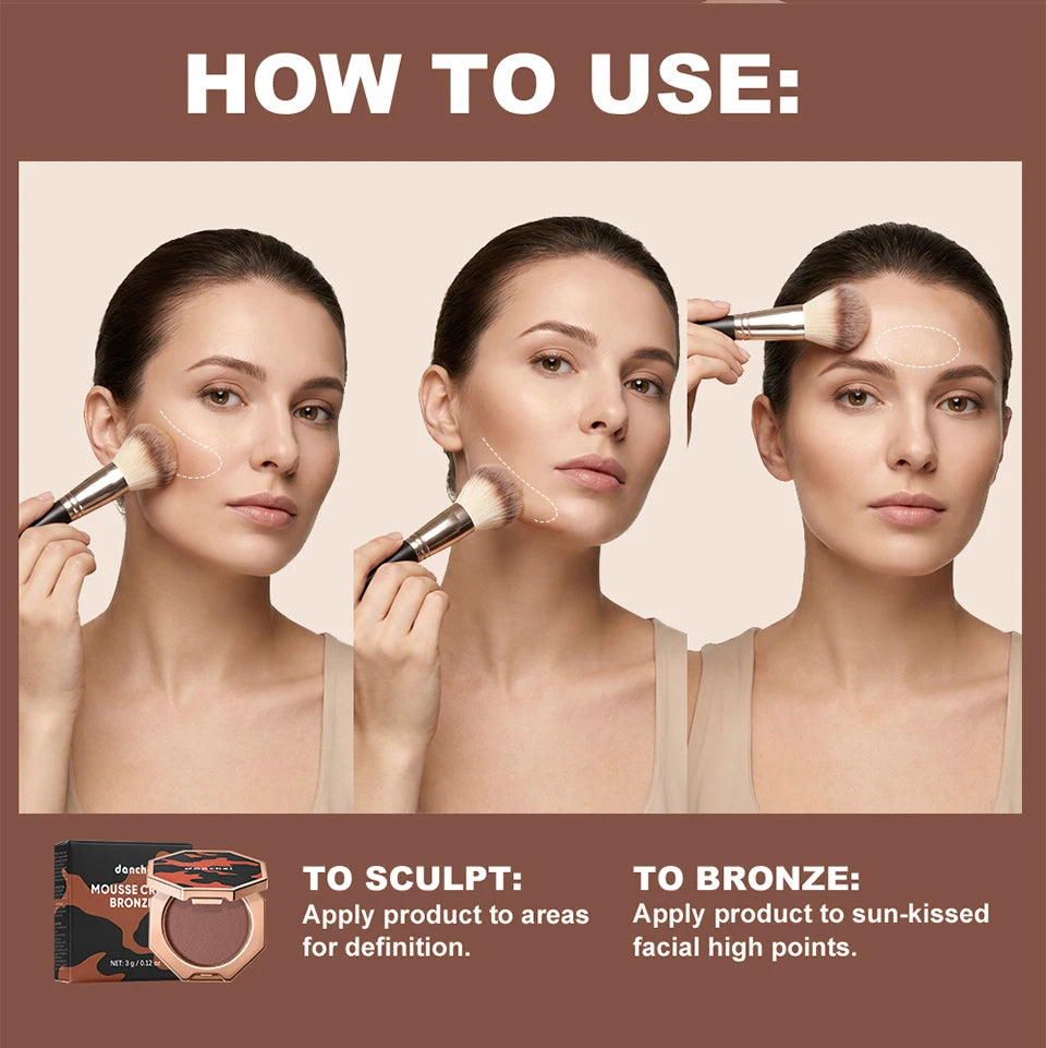 Cream Mousse Contour Bronzer for Seamless Sculpting