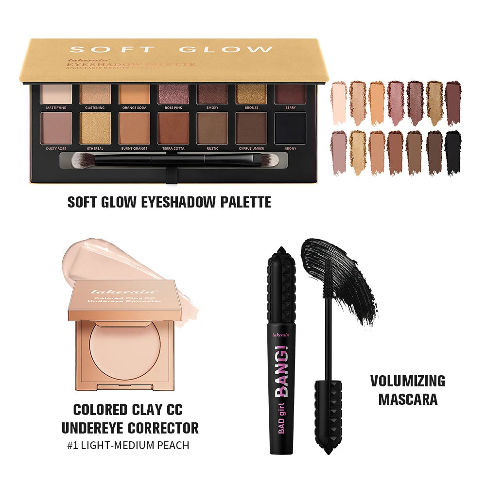 3-Piece Eye Makeup Set with Corrector, Eyeshadow and Mascara