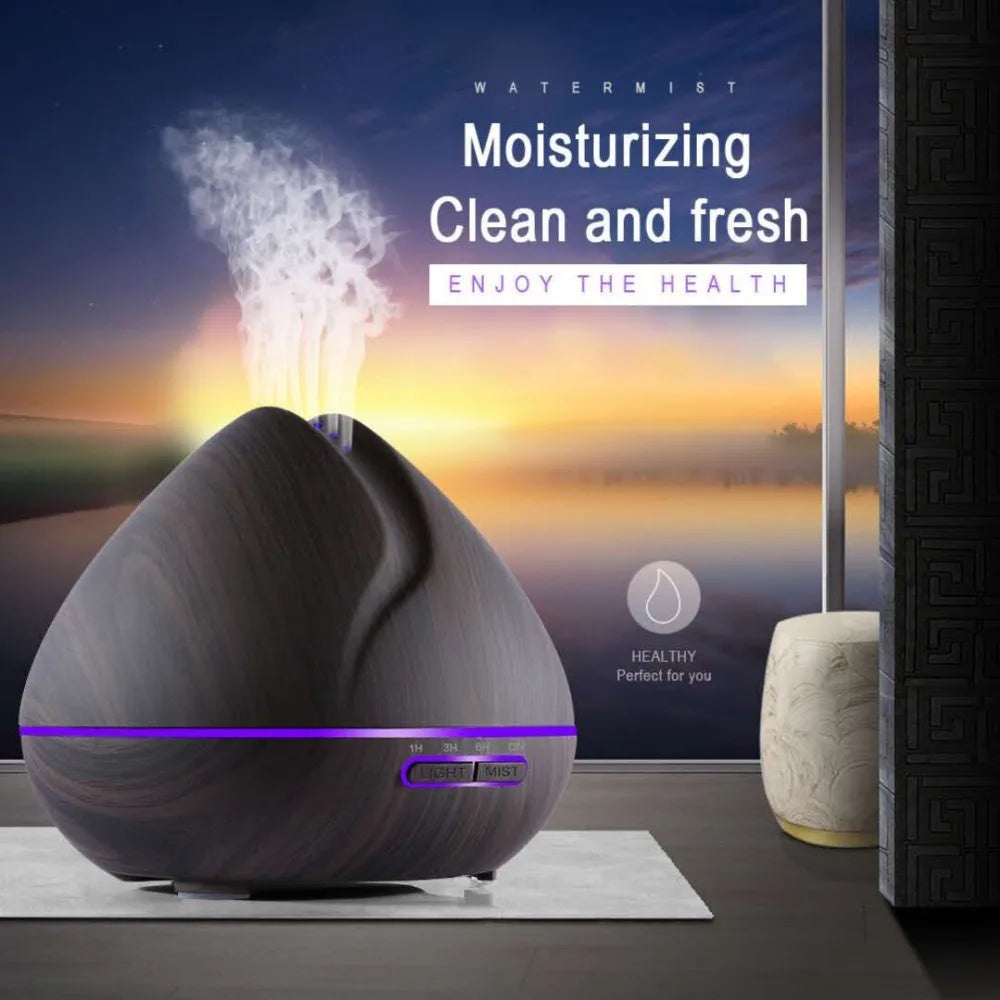 Ultrasonic Aroma Diffuser with 7 Color LED Lights and Remote Control