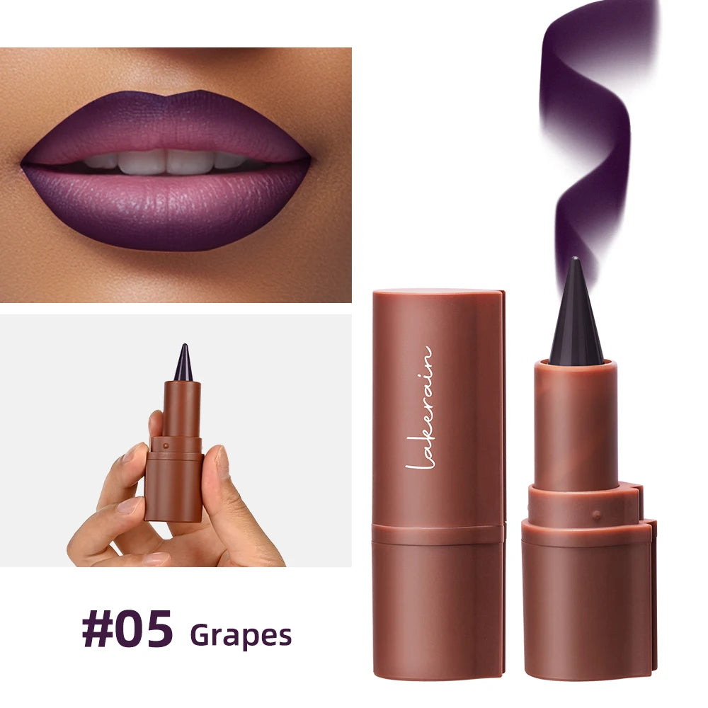 2-in-1 Waterproof Matte Lip Liner and Lipstick Crayon - 35