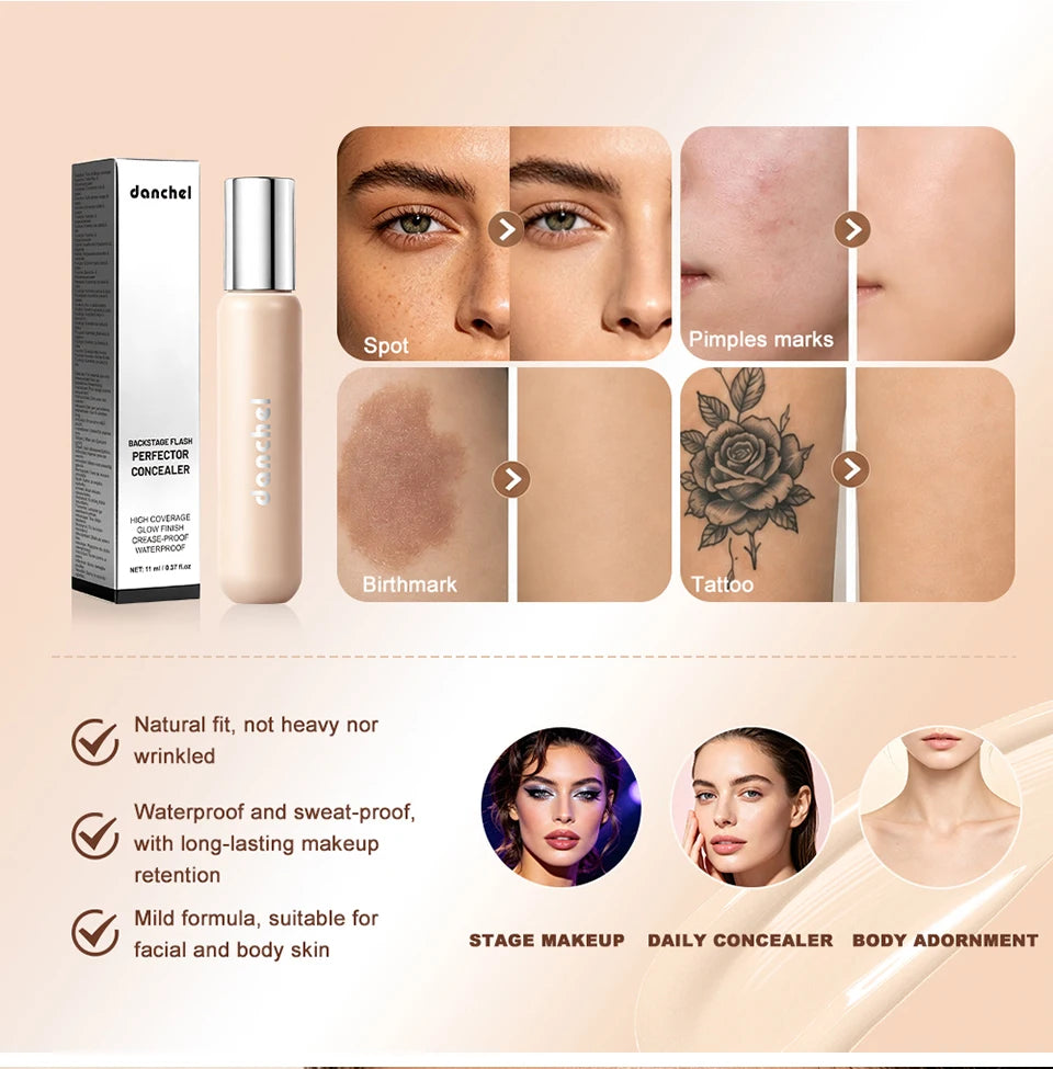 Full Coverage Waterproof Liquid Concealer for Dark Circles - 10