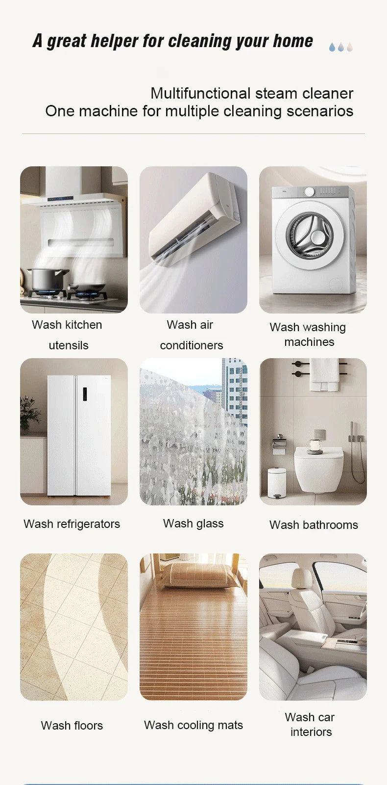 Handheld High Pressure Steam Cleaner for Home and Car