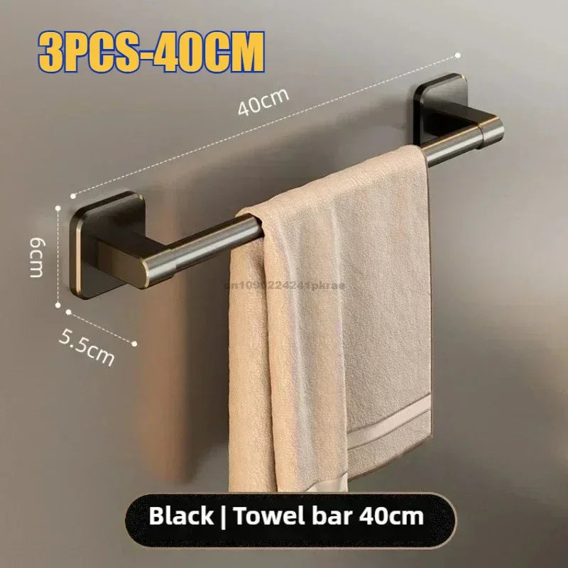 Wall Mounted Adhesive Towel Rack for Bathroom and Kitchen - 20