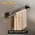 Wall Mounted No-Drill Bathroom Towel Rack