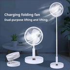 Portable Retractable Folding Desk and Floor Fan