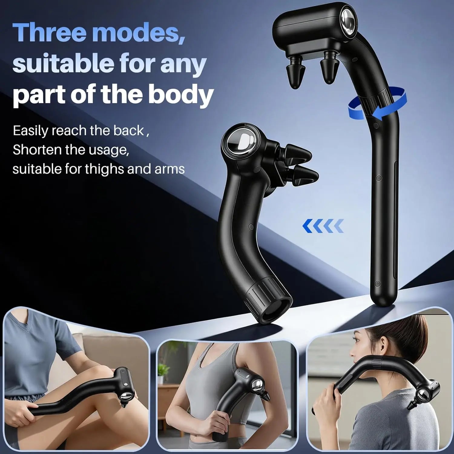 Dual-Head Handheld Percussion Muscle Massager - 3