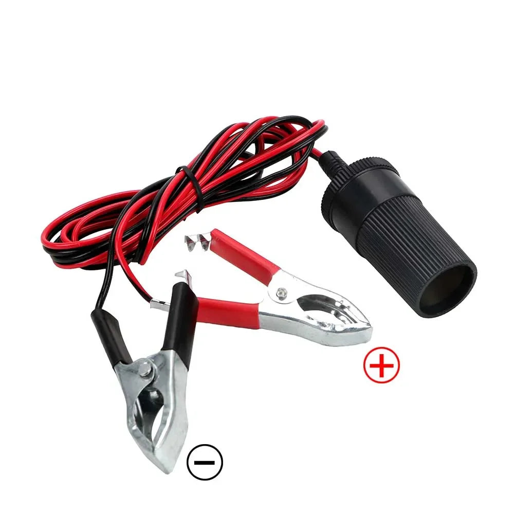 12V Car Battery Clip to Cigarette Lighter Socket Adapter - 4