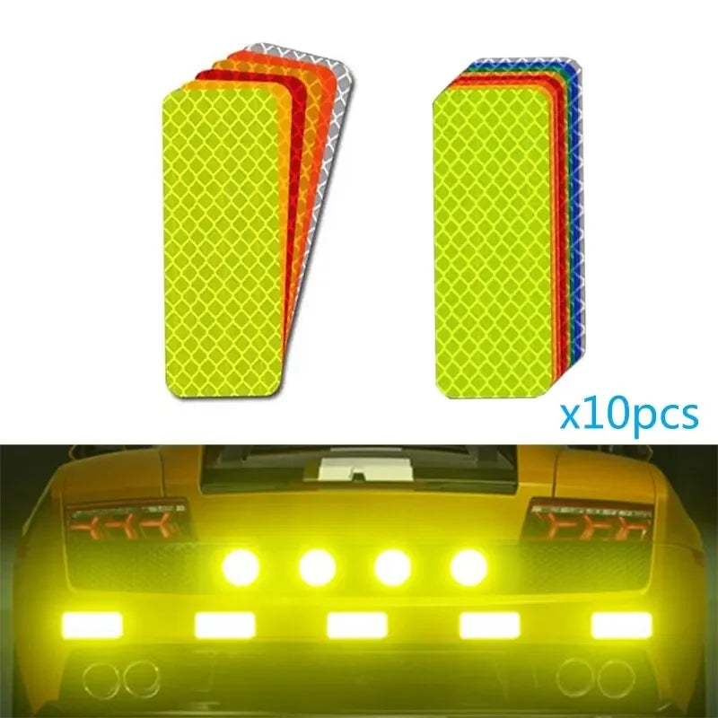 Reflective Safety Warning Stickers for Vehicles (10 Pack)