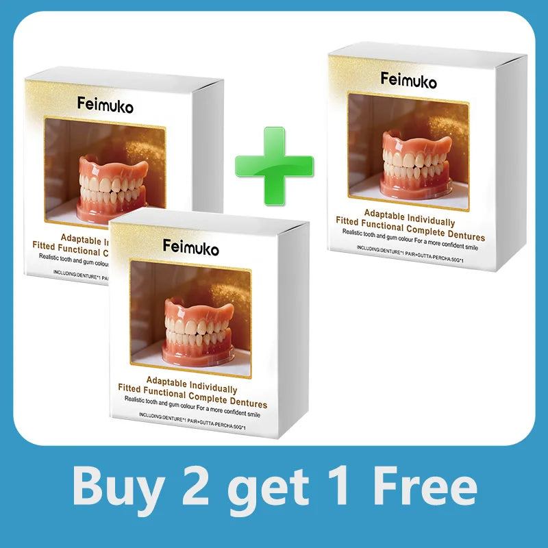 Temporary Cosmetic Denture Fitting Kit for Instant Smile