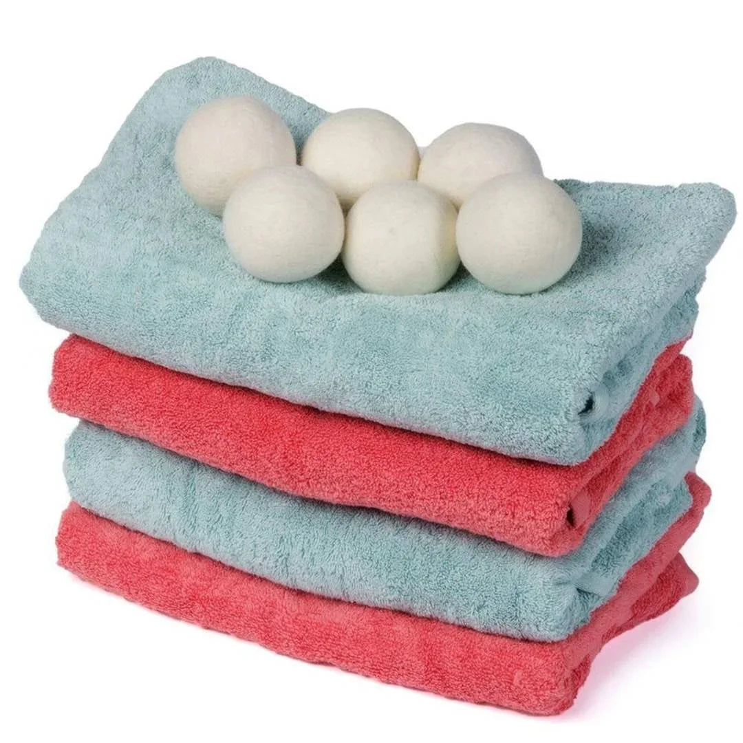 Reusable Wool Laundry Dryer Balls for Soft and Fluffy Clothes