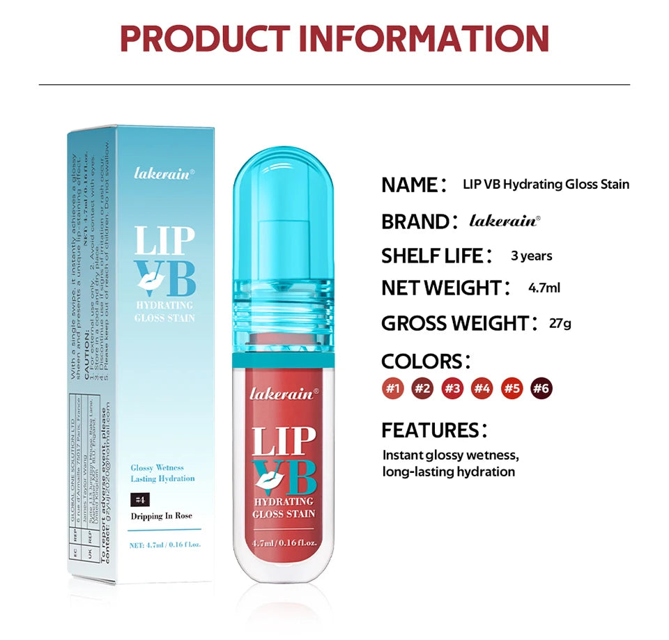 Hydrating Gloss Lip Stain with Nourishing Vitamin B12