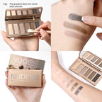 6-Color Matte Eyeshadow Palette with Brush Set