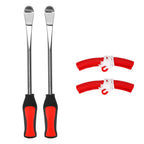 Motorcycle and Bicycle Tire Changing Lever Tool Kit with Rim Protectors