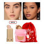 Matte Foundation Stick and Pressed Setting Powder Makeup Set