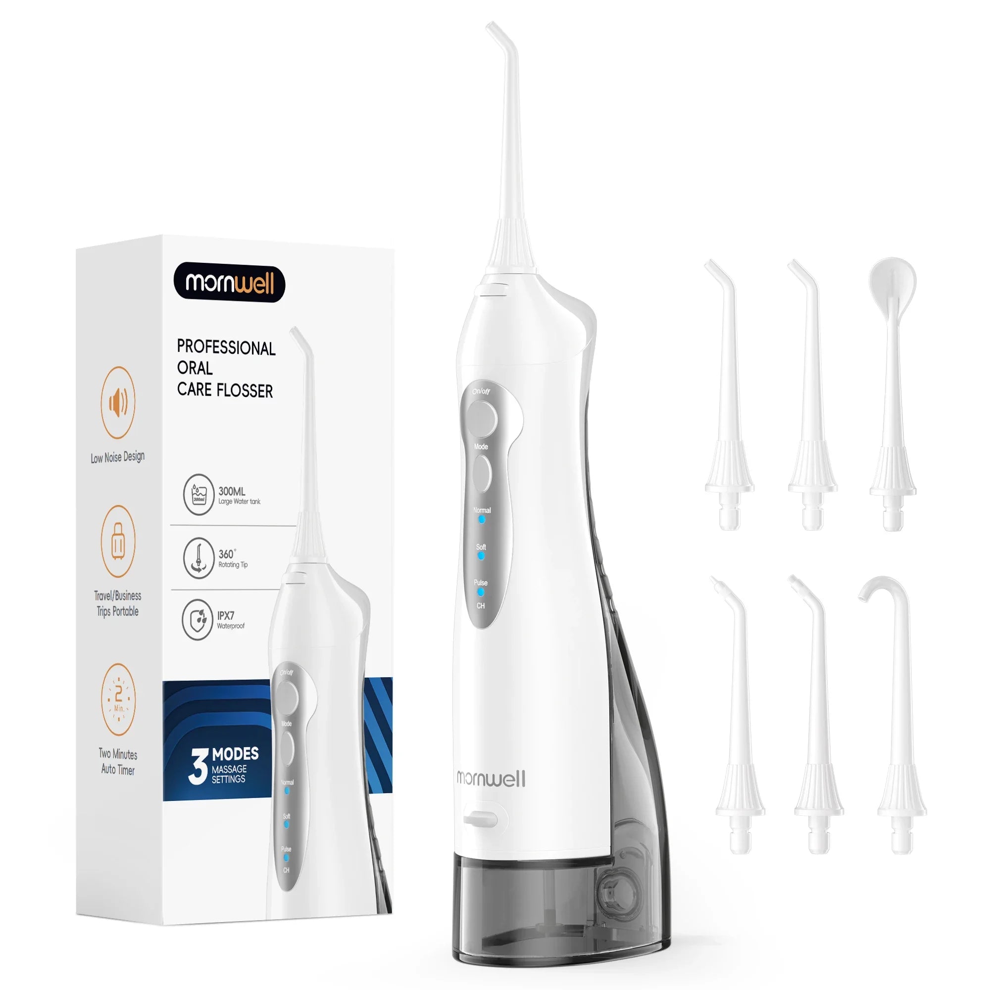 Portable Rechargeable Water Flosser for Oral Hygiene and Teeth Cleaning - 16