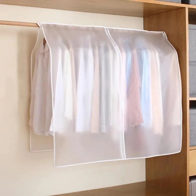 Transparent Hanging Garment Dust Cover for Wardrobe Storage