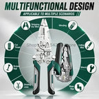Multifunctional 18-in-1 Wire Stripping and Crimping Pliers