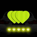Reflective Heart Safety Stickers for Night Driving