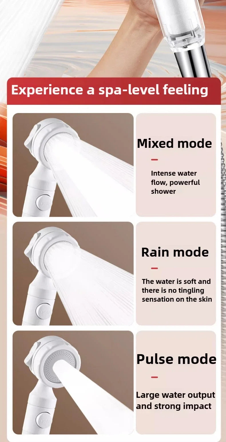 Portable Pressurized Shower Head for Travel and Home