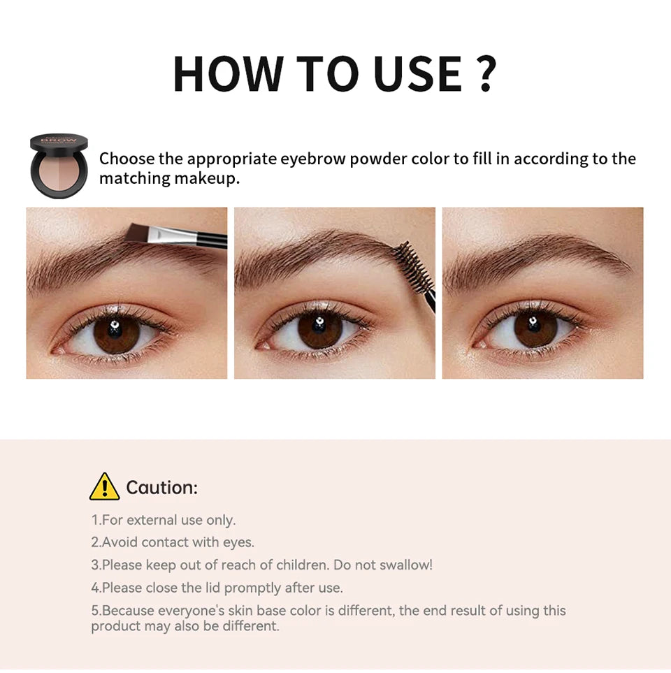 Two-Tone Eyebrow Powder Duo with Applicator Brush