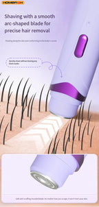 2-in-1 Painless Electric Razor and Hair Remover for Women