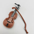 Miniature Violin Prop for Dollhouse and Home Decor