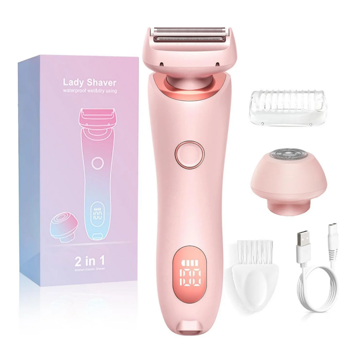 2-in-1 Electric Hair Remover for Face and Body