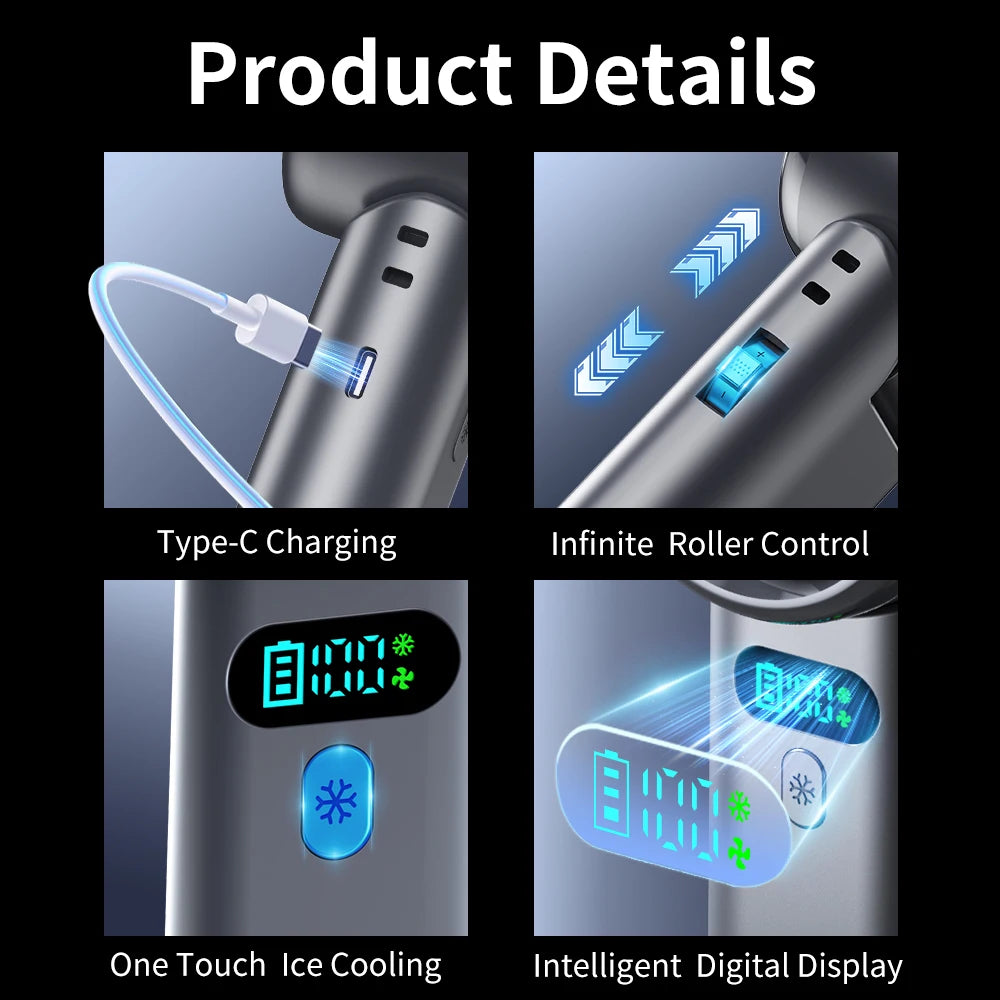 Portable Handheld Cooling Fan with Adjustable Speeds
