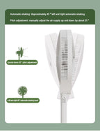 Adjustable Remote Control Stand Floor Fan for Home and Office