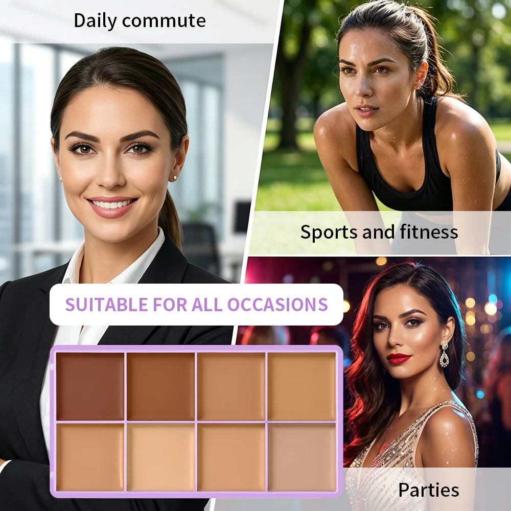 8-Shade Cream Concealer and Contour Palette