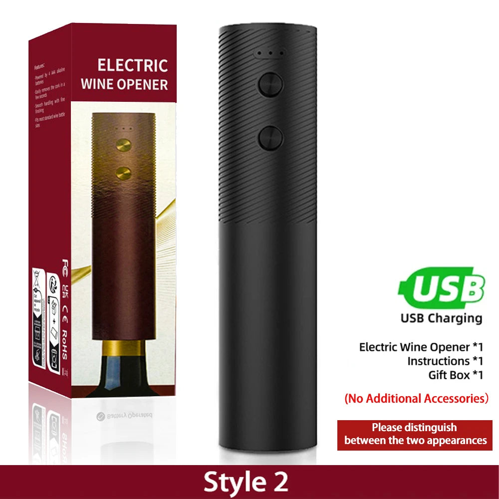 Automatic Rechargeable Electric Wine Bottle Opener Set