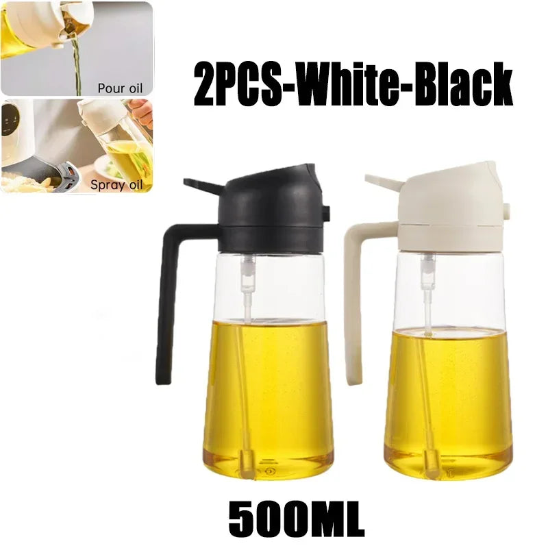 2-in-1 Kitchen Oil Spray and Pour Dispenser Bottle