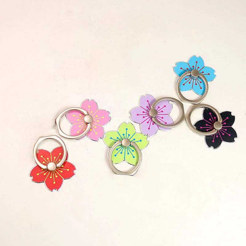 Flower Rotating Metal Phone Ring Holder - 2
