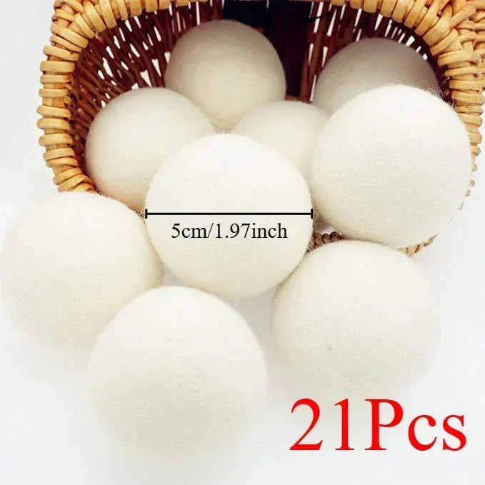 Reusable Wool Dryer Balls for Natural Fabric Softening