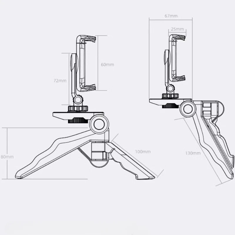 Portable Phone Tripod Stand and Handheld Selfie Grip - 7
