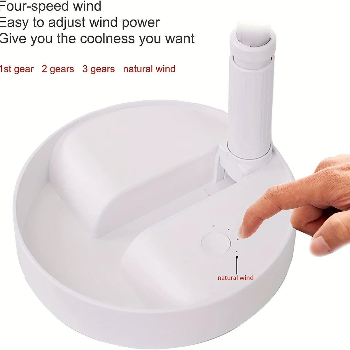 Portable Retractable Folding Fan with Remote Control