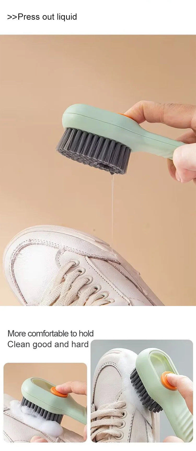 Automatic Liquid Dispensing Shoe Cleaning Brush