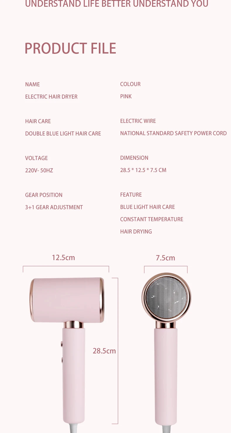 Professional 2000W Ionic Hair Dryer for Fast Styling