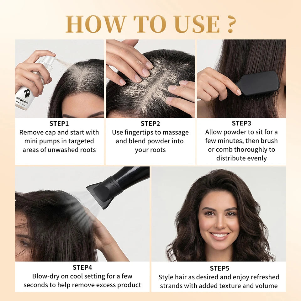 Volumizing Dry Shampoo Powder for Instant Oil Control