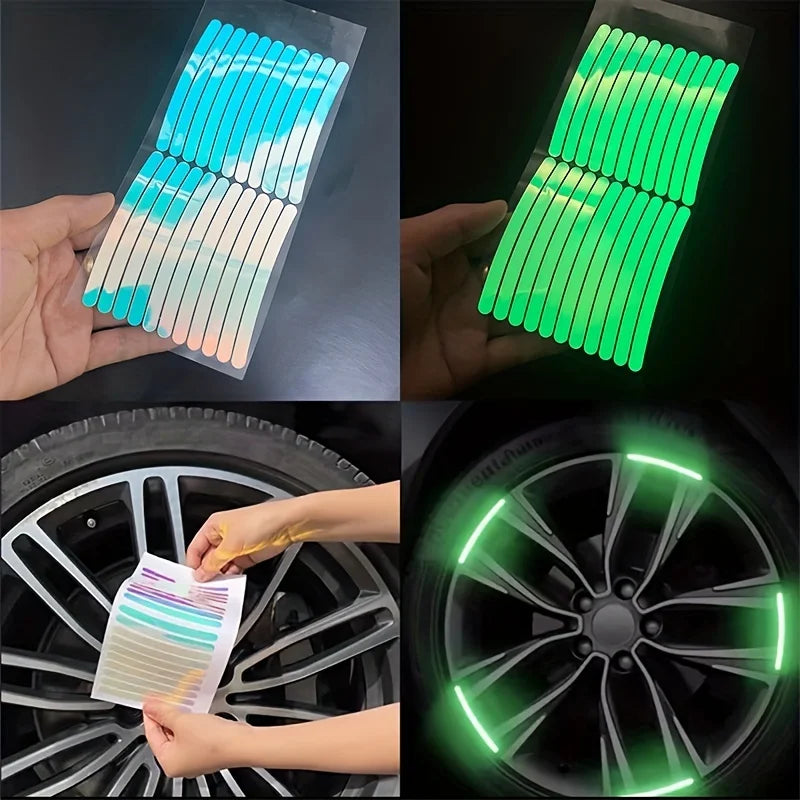 Luminous Reflective Car Wheel Rim Stickers - 5