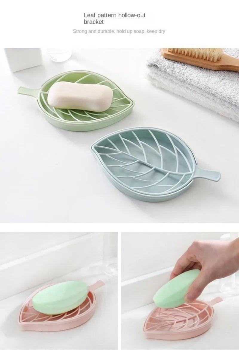 Leaf-Shaped Self-Draining Soap Holder for Bathroom and Shower - 16
