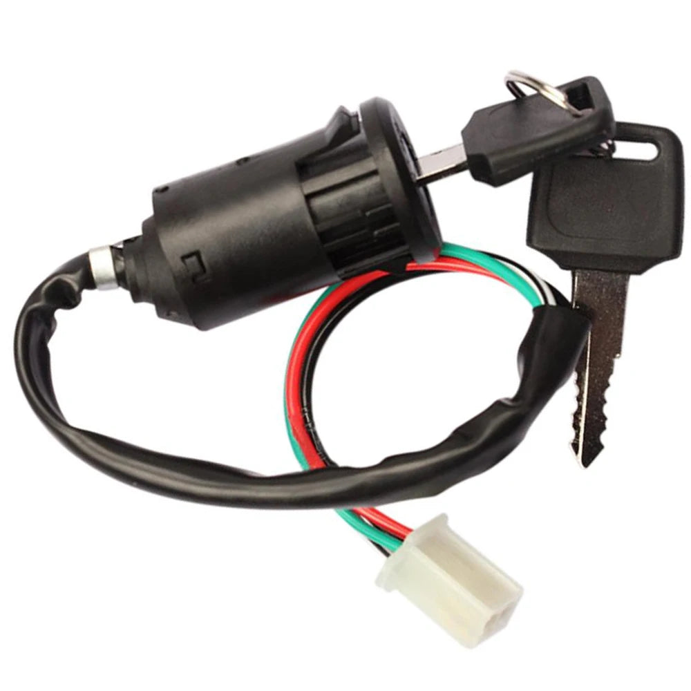 Universal 4-Wire Ignition Switch with Keys for ATV and Dirt Bikes