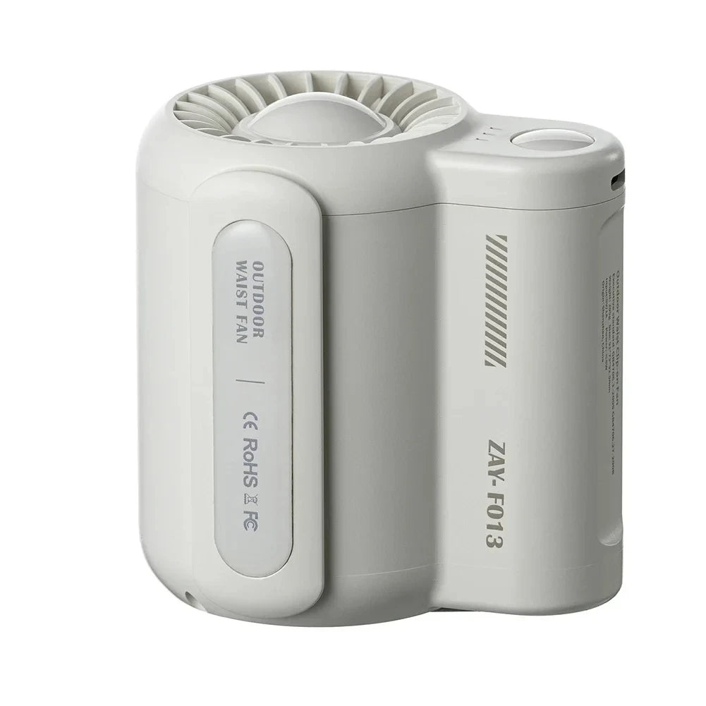 Portable Rechargeable Waist Clip Cooling Fan for Travel and Sports