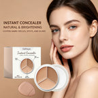 3-Color Cream Concealer Palette for Flawless Face Coverage