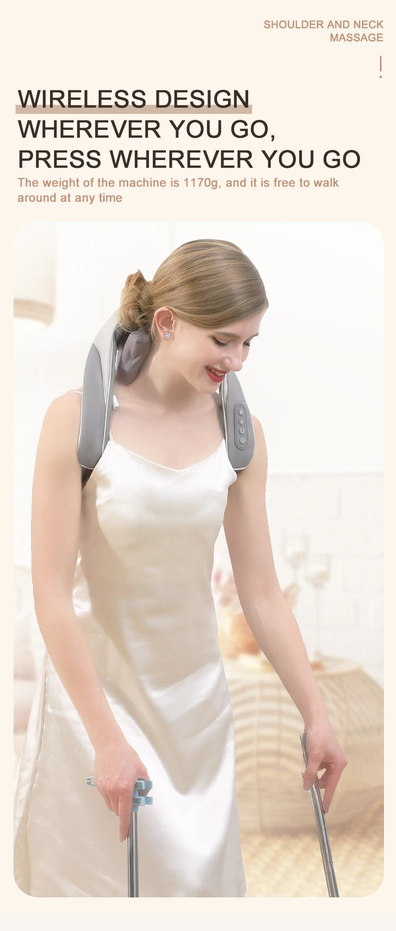 Wireless 6D Deep Tissue Neck and Shoulder Massager with Heat - 13