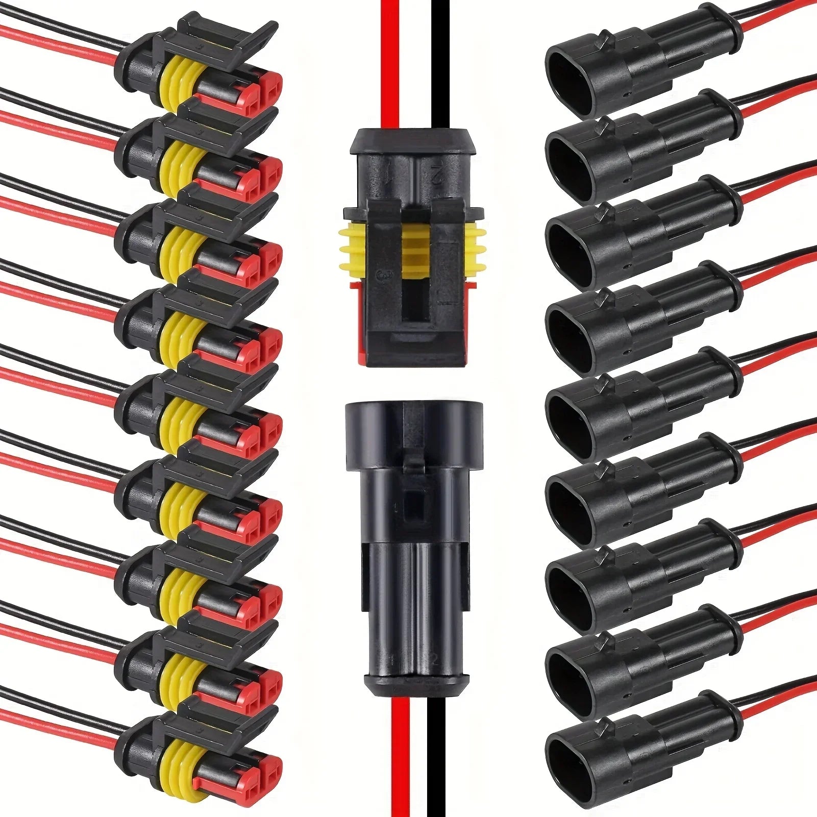 Waterproof Automotive Electrical Wire Connector Kit - 7